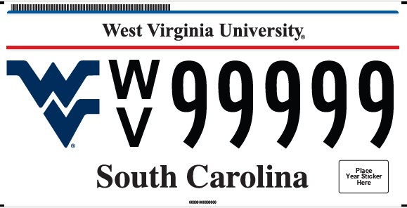 West Virginia University Plate
