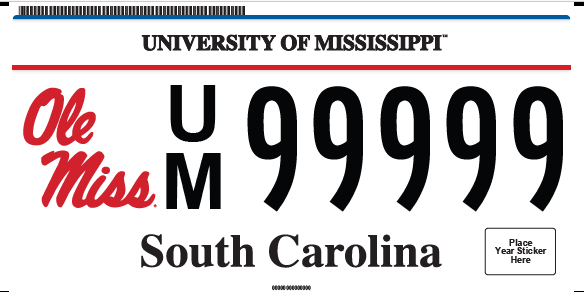 University of Mississippi Plate