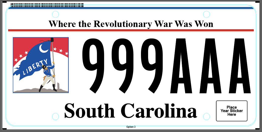 SC Revolutionary War License Plate