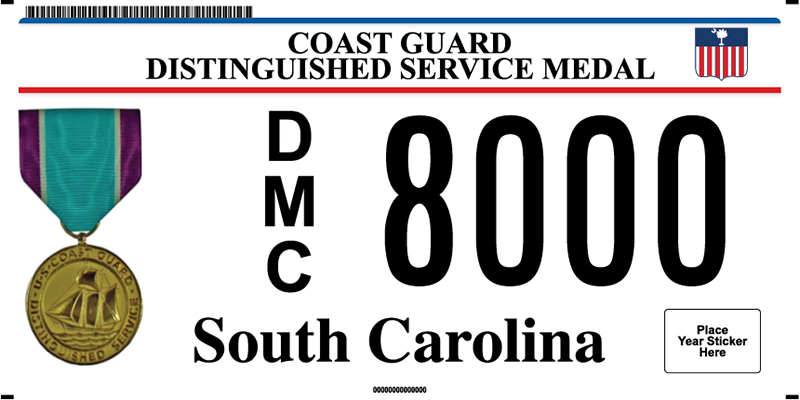 Coast Guard Distinguished Service Medal plate