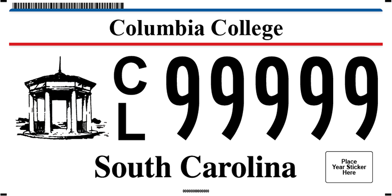Columbia College plate