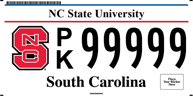NC State plate